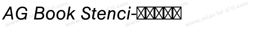 AG Book Stenci字体转换